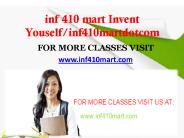 inf 410 mart Invent Youself/inf410martdotcom