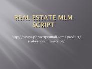 Real Estate MLM Script