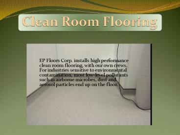 Clean Room Flooring