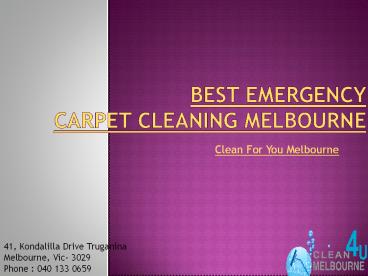 Best emergency carpet cleaning melbourne