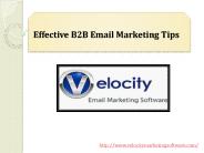 Effective B2B Email Marketing Tips
