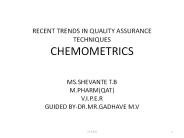 Introduction to Chemometrics