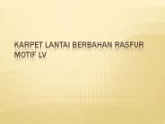 Karpet Lantai Bahan Rasfur Motif LV