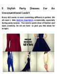 5 stylish party dresses for an unconventional look PowerPoint PPT Presentation