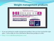 Weight management products