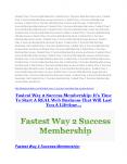 Fastest Way 2 Success Membership review- Fastest Way 2 Success Membership $27,300 bonus & discount PowerPoint PPT Presentation