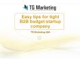 Easy tips for tight B2B budget startup company PowerPoint PPT Presentation