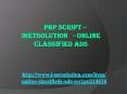 PHP Script – INETSOLUTION - Online Classified Ads PowerPoint PPT Presentation