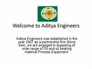 Oil mill plant manufacturers and suppliers