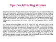 Tips For Attracting Women PowerPoint PPT Presentation