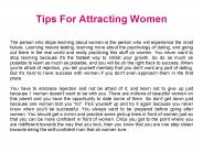Tips For Attracting Women