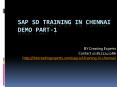 SAP SD Training in Chennai Demo Part-1 PowerPoint PPT Presentation