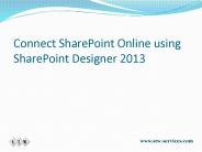 Connect SharePoint Online using SharePoint Designer 2013