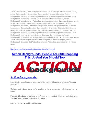 Action Backgrounds Review - (FREE) Bonus of Action Backgrounds