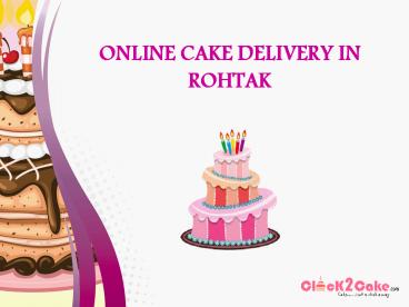 Online Cake Delivery in Rohtak