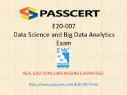 Data Scientist Associate E20-007 dumps