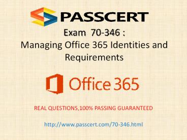 Microsoft 70-346 exam practice test