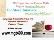 MGT 490 Course Career Path Begins /mgt490dotcom