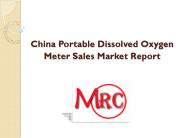 China Portable Dissolved Oxygen Meter Sales Market Report