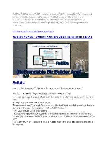 ReBiBa review - (FREE) Jaw-drop bonuses