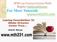MTH 231 Course Career Path Begins mth231dotcom