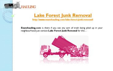 Lake Forest Junk Removal
