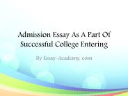 Admission Essay