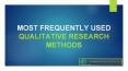 Most Frequently Used Qualitative Research Methods PowerPoint PPT Presentation