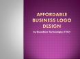 Low cost logo design company Dubai by Boundless Technologies FZCO PowerPoint PPT Presentation