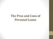 The Pros and Cons of Personal Loans