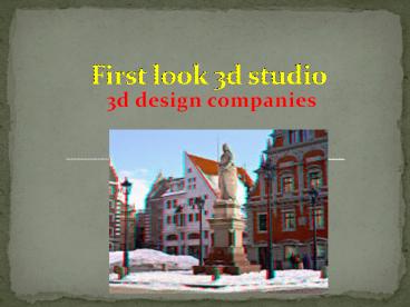 3D animation services