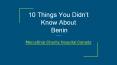 10 Things You Didn't Know About Benin PowerPoint PPT Presentation
