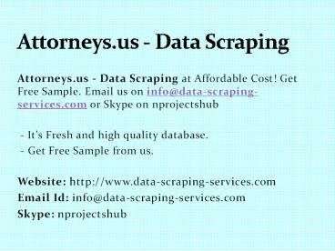Attorneys.us - Data Scraping