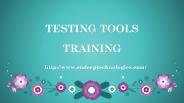 Testing tools online training in india