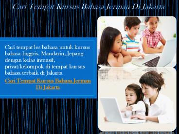 Cari Tempat Kursus Bahasa Jerman Di Jakarta