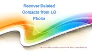 Recover deleted contacts from lg phone