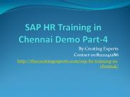 SAP HR Training in Chennai Demo Part-4