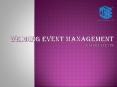 WEDDING EVENT MANAGEMENT PowerPoint PPT Presentation