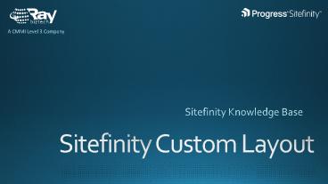 Sitefinity Custom layout