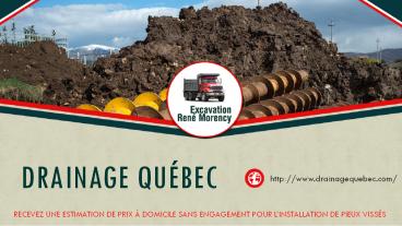 Drainage Quebec - Installation pieux visses