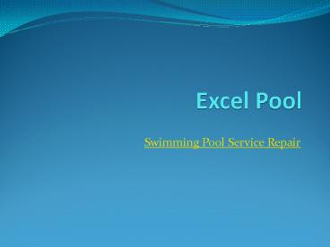 Swimming Pool Maintenance Mountain View