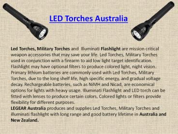 Led Torches Australia