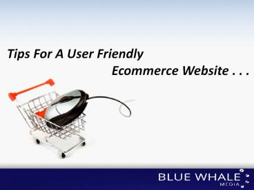 Tips For A User Friendly Ecommerce Website