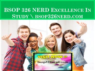 BSOP 326 NERD Excellence In Study \ bsop326nerd.com