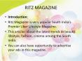 Ritz Magazine PowerPoint PPT Presentation