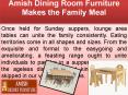 Amish Dining Room Furniture Makes the Family Meal PowerPoint PPT Presentation