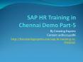 SAP HR Training in Chennai Demo Part-5 PowerPoint PPT Presentation