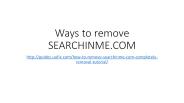 Ways to remove searchinme.com