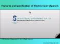 Features and specification of Electric Control panels PowerPoint PPT Presentation