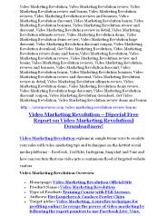 Video Marketing Revolution Review & GIANT bonus packs